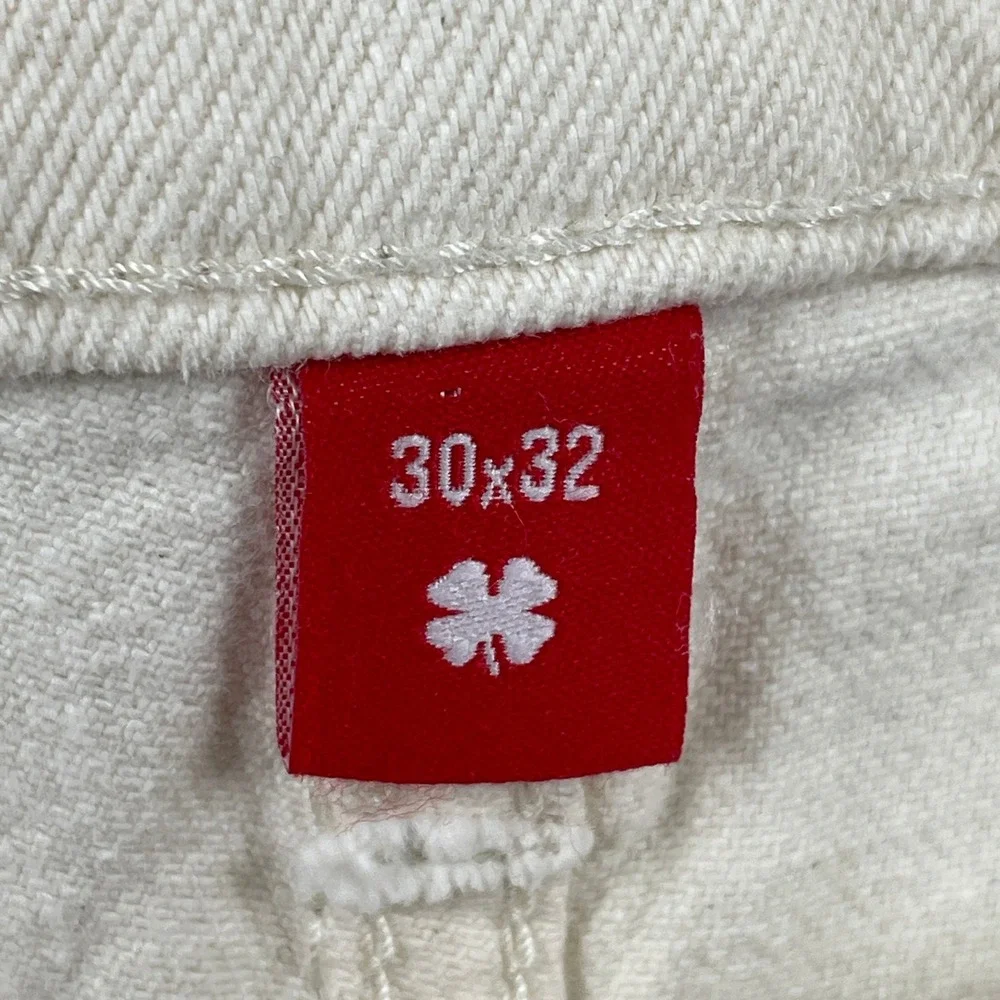 Lucky Brand Jeans Mens 30x32 Cream 410 Athletic Straight Stretch Denim Pants